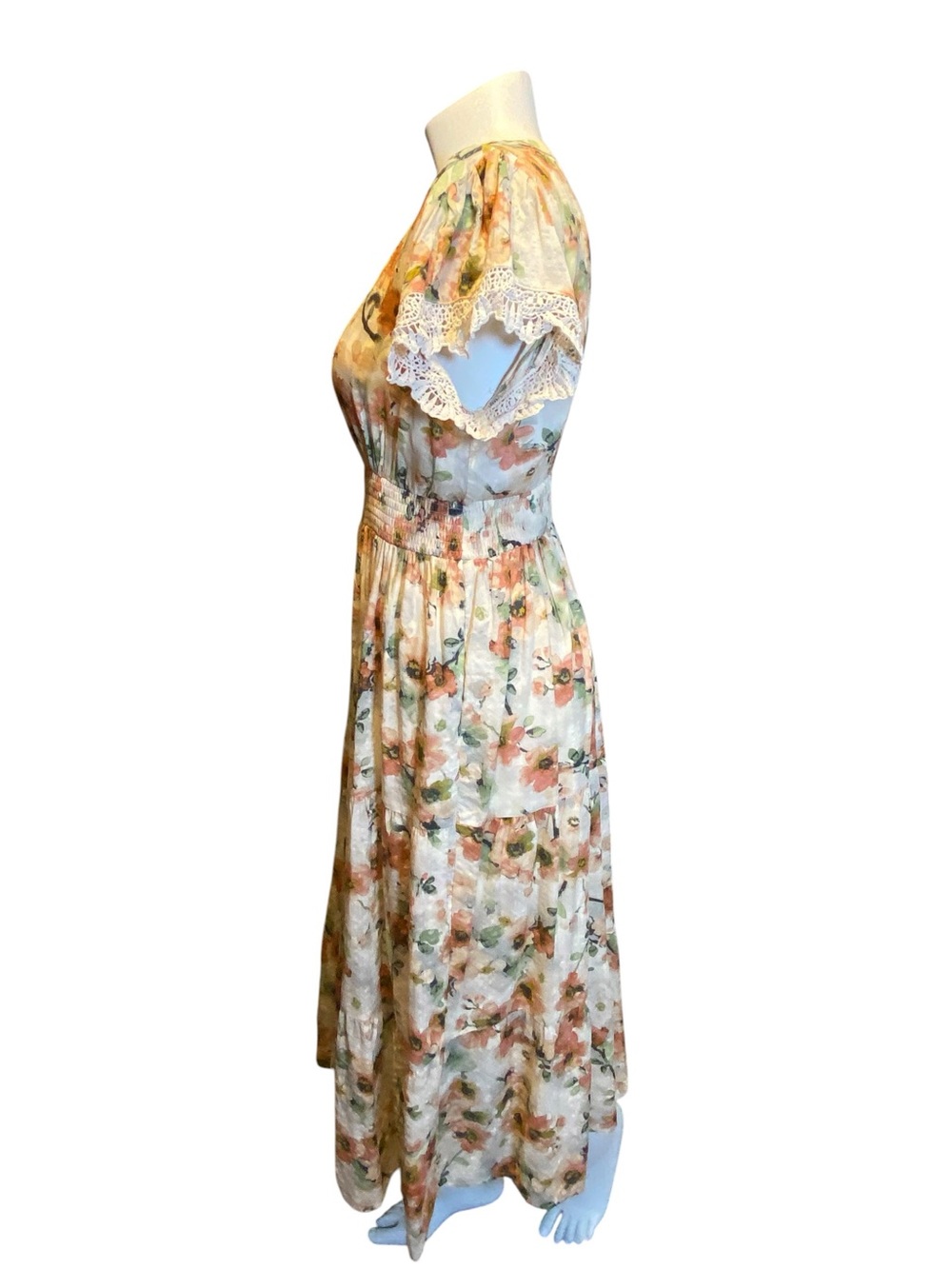 Baltic Born Floral Crochet cottagecore Dress Women’s Size L - Picture 3 of 13